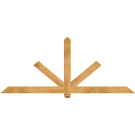 Ekena Millwork Kennewick Rough Sawn Timber Gable Bracket, Western Red Cedar, 84"W x 35"H x 4"D x 4"F, 10/12 Pitch GBW084X35X0404KEN00RWR